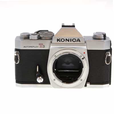 Konica Autoreflex T3 35mm Camera Body, Chrome