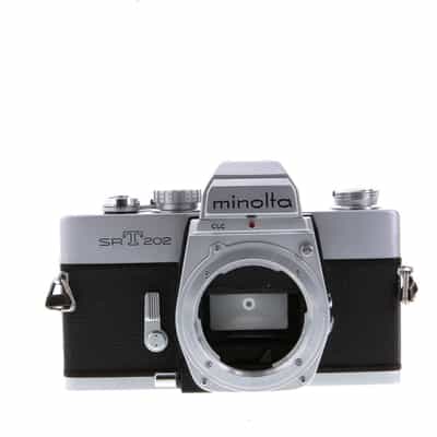 Minolta SRT 202 35mm Camera Body, Chrome (Version 1 with FP, & X Sync)