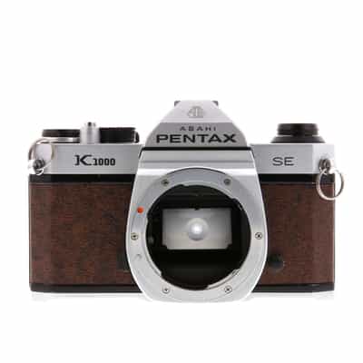 Pentax K1000 SE 35mm Camera Body, Brown Leather