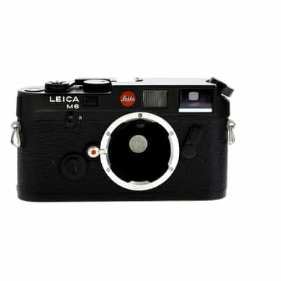 Leica M6 (0.72X Finder/28-135mm) ERNST LEITZ WETZLAR GMBH Red Dot 35mm Rangefinder Camera Body, Black Chrome (10404)