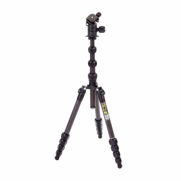 3 Legged Thing Legends BUCKY Carbon Fiber Tripod/Monopod with AirHed Vu Ball Head, 5-Section, Matte Black, 3.4-74.8 in.