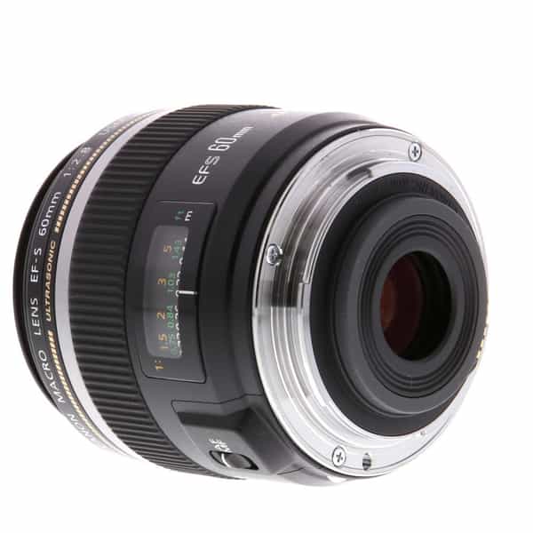 Canon EF-S 60mm f/2.8 Macro USM Autofocus APS-C Lens, Black {52} - With  Caps - EX+