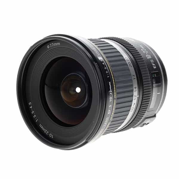Canon EF-S 10-22mm f/3.5-4.5 USM Autofocus APS-C Lens, Black {77} - With  Caps and Hood - EX+