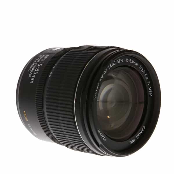 Canon EF-S 15-85mm f/3.5-5.6 IS USM Autofocus APS-C Lens, Black 