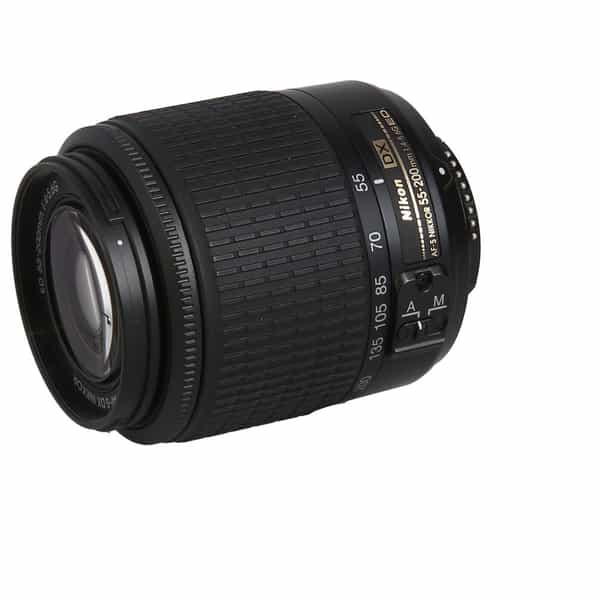 Nikon AF-S DX Nikkor 55-200mm f/4-5.6 G ED Autofocus APS-C Lens, Black {52}  - With Caps - EX+