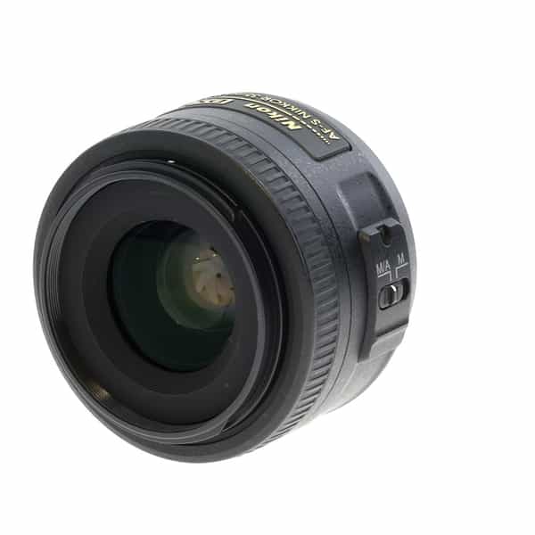 Nikon AF-S DX Nikkor 35mm f/1.8 G Autofocus APS-C Lens for F-Mount, Black  {52} - With Case, Caps and Hood - LN-