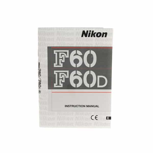 Nikon F60/F60D Instructions