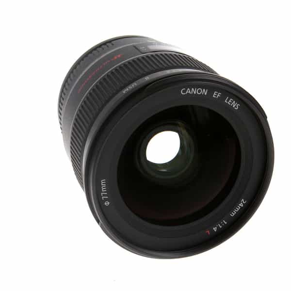 Canon 24mm f/1.4 L II USM EF-Mount Lens {77} - With Caps and Hood - EX+