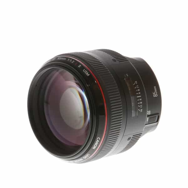 カメラ レンズ(単焦点) Canon 85mm f/1.2 L II USM EF-Mount Lens {72} - With Case, Caps and Hood -  EX+