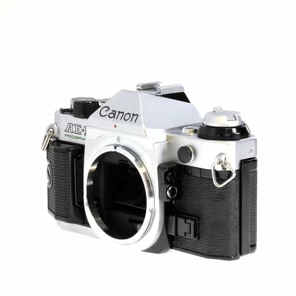 Canon AE-1 Program 35mm Camera Body, Chrome - Battery Door Damaged; Without  Finger Grip - EX