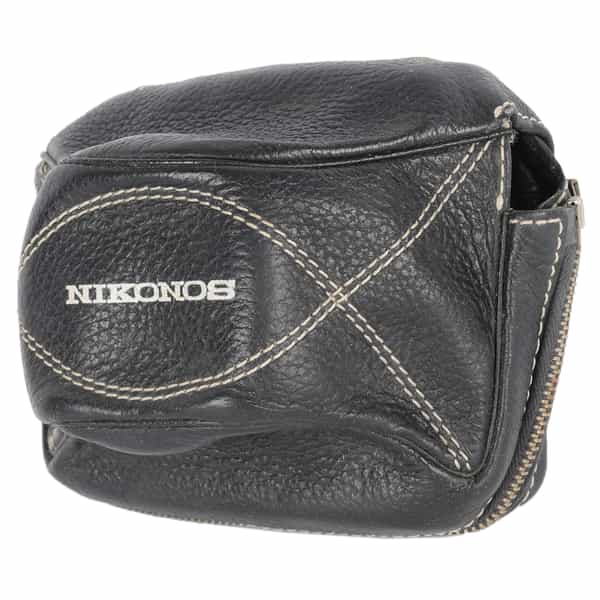 Nikon Nikonos I Nippon Kogaku Case, Black Leather with White Stitching