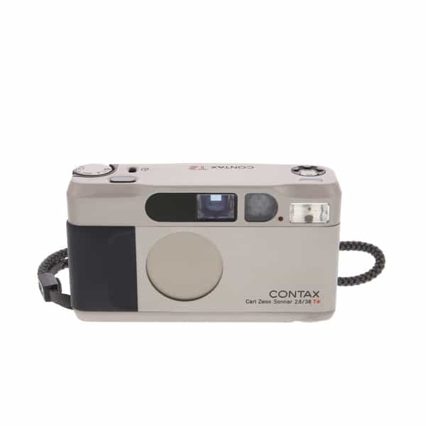 Contax T2 35mm Camera, Champagne Silver - With Case, Instruction Book,  Strap and Display Case - LN-