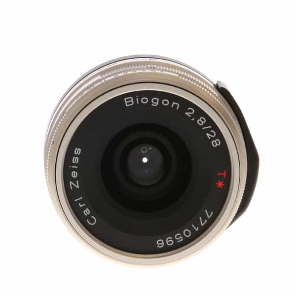 Contax 28mm f/2.8 Zeiss Biogon T* Lens for G-Series, Titanium {46} - With  Caps and Hood - LN-