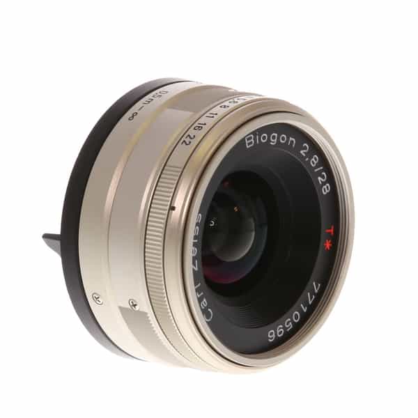 Contax 28mm f/2.8 Zeiss Biogon T* Lens for G-Series, Titanium {46
