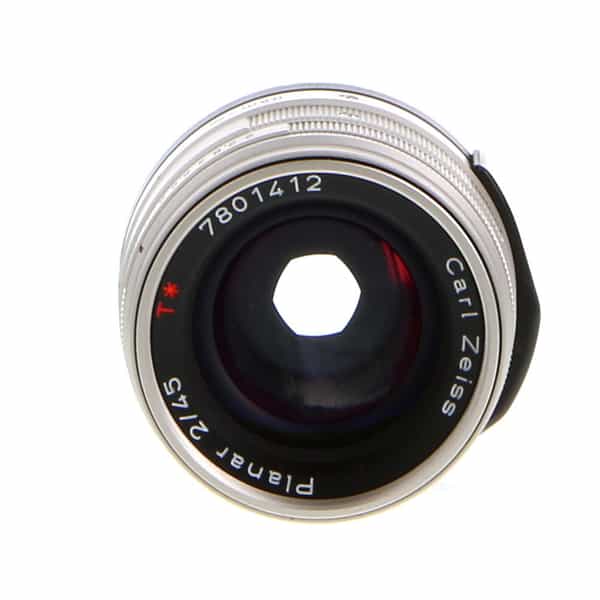 Contax 45mm f/2 Zeiss Planar T* Lens for G-Series, Titanium {46} - With  Caps and Hood - LN-