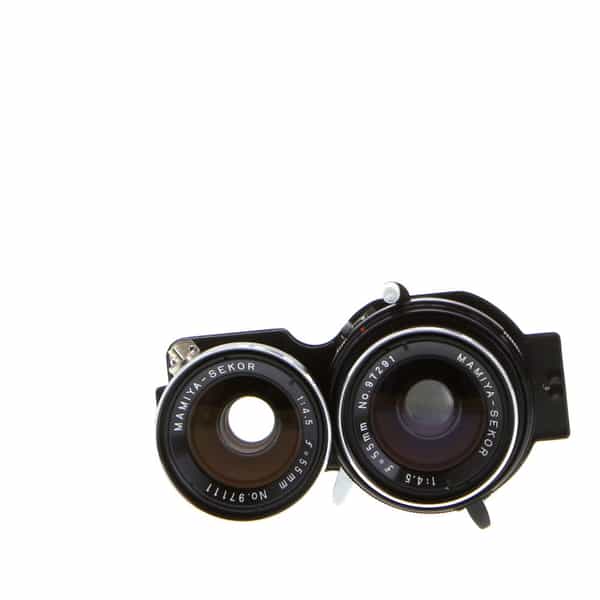 Mamiya-Sekor 55mm f/4.5 Seiko Lens for TLR, Black {46} - With Caps - EX