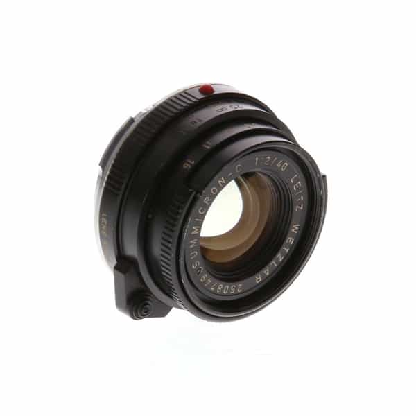 Leica 40mm f/2 Summicron-C Wetzlar M-Mount Lens, Black {Series 5.5} - With  Caps - EX