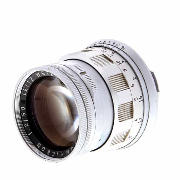 Leica 50mm f/2 Summicron Wetzlar Rigid M-Mount Lens, Chrome {39 