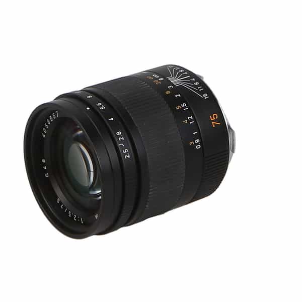 Leica 75mm f/2.5 Summarit-M M-Mount Lens, Black, 6-Bit {E46} 11645