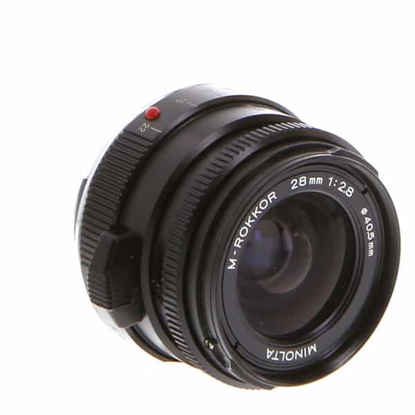カメラ レンズ(単焦点) Minolta 28mm f/2.8 M-Rokkor Lens for Leica M-Mount, Black {40.5} - Made in  Japan - UG