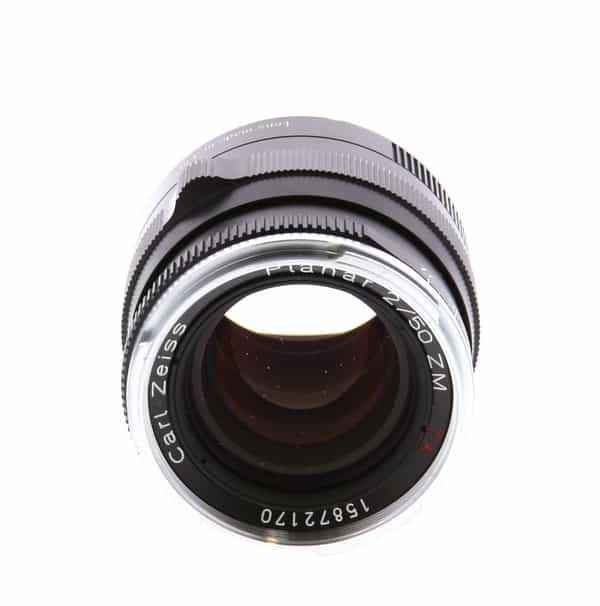 Zeiss 50mm f/2 ZM Planar T* Lens for Leica M-Mount, Black {43} - With Caps  - LN-