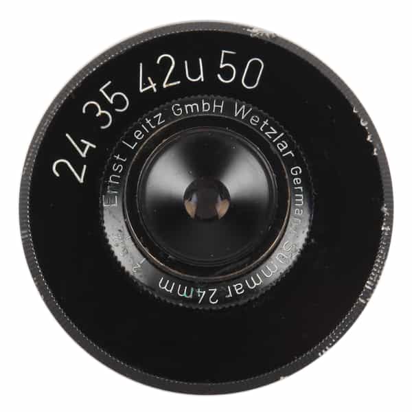Leica 24mm F/2 Summar With Adapter 21-012 to 39mm Screwmount (for Bellows)