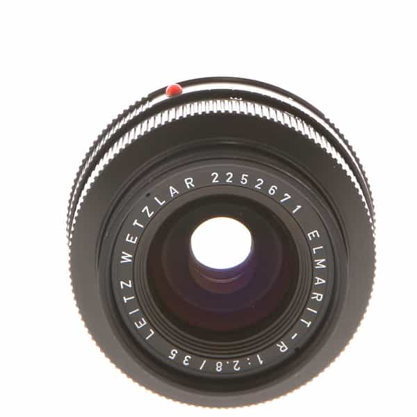 Leica mm f.8 Elmarit R 2 Cam R Mount Lens {Series 6}   With Front Cap,  Hood, Plastic Case   EX