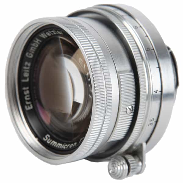 Leica 50mm f/2 Summicron Wetzlar Collapsible M39 Screw Mount Lens, Chrome {E39} SOOIC