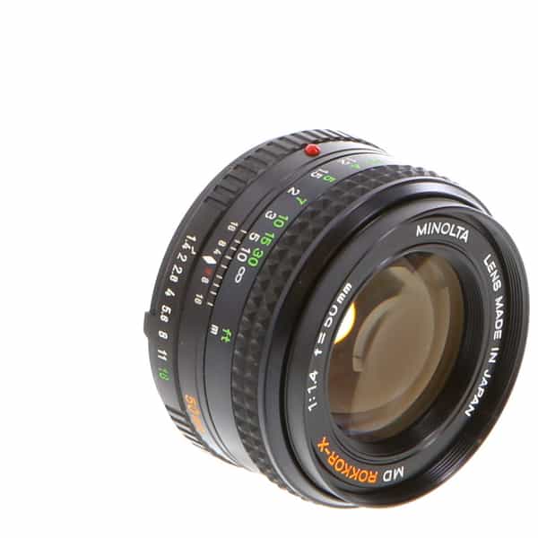 Minolta 50mm F/1.4 Rokkor-X MD Mount Manual Focus Lens {55} at KEH 
