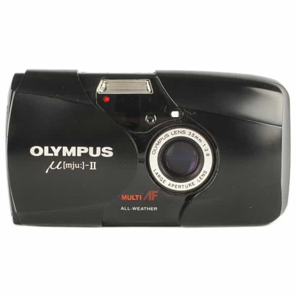 カメラ フィルムカメラ Olympus [mju:]-II ZOOM 80 All-Weather 35mm Camera, Black with 35 