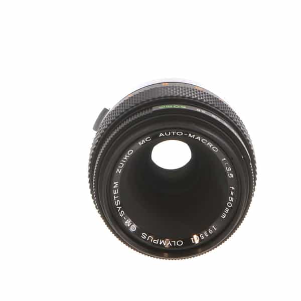Olympus Zuiko 50mm F/3.5 Macro OM Mount Manual Focus Lens {49} - Front  Filter Ring Damaged - AI