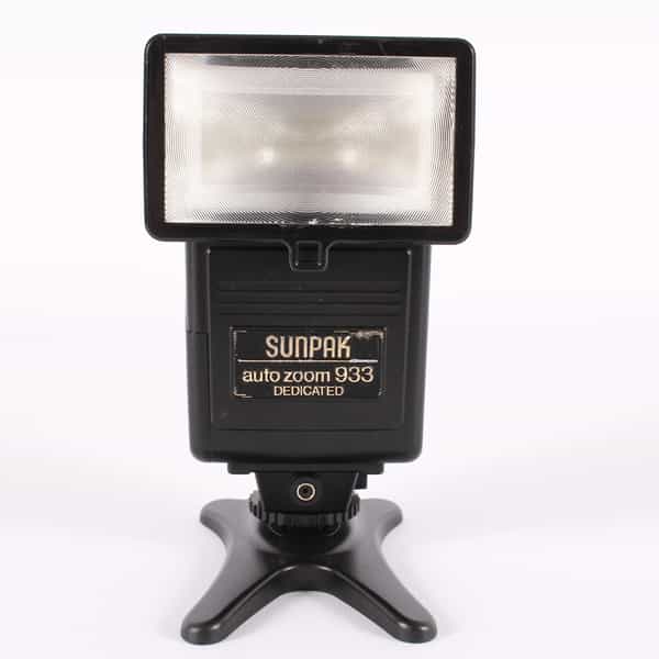 Sunpak Auto Zoom 933 Dedicated Flash For Olympus OM [GN56] {Bounce, Swivel, Zoom} 