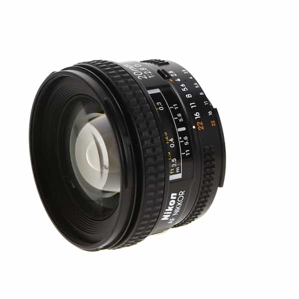 Nikon AF NIKKOR 20mm f/2.8 D Autofocus Lens {62} - With Caps and Hood - EX