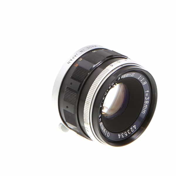 Olympus 38mm f/1.8 F. Zuiko Auto-S FT Lens for Olympus PEN Film Camera {43}  - Aperture Defective; Front Filter Ring Damaged - BGN