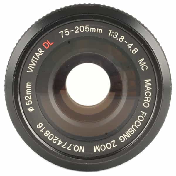 Vivitar 75-205mm F/3.8-4.8 DL AIS Manual Focus Lens For Nikon {52}