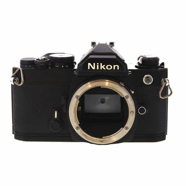 Nikon FM 35mm Camera Body, Black - Eyepiece Damage, Serial # 3XXXXXX - EX