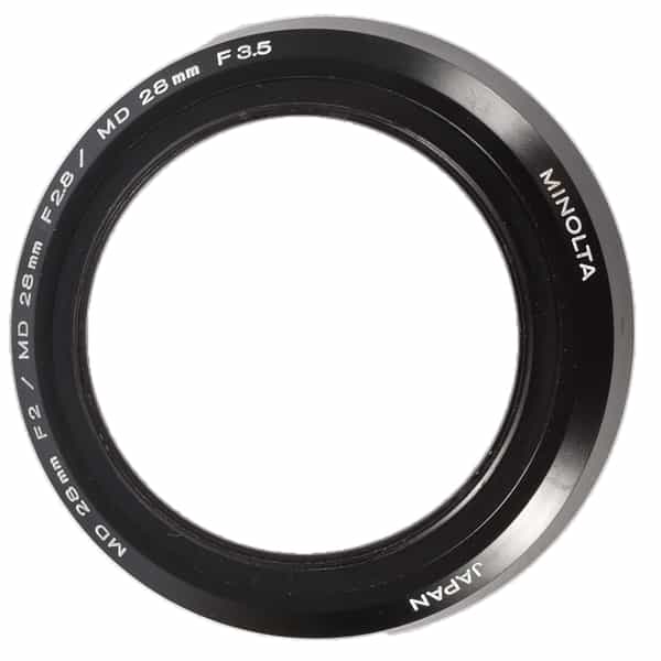 Minolta 28 F/2, F/2.8, F3.5 MD Plastic (55) Lens Hood