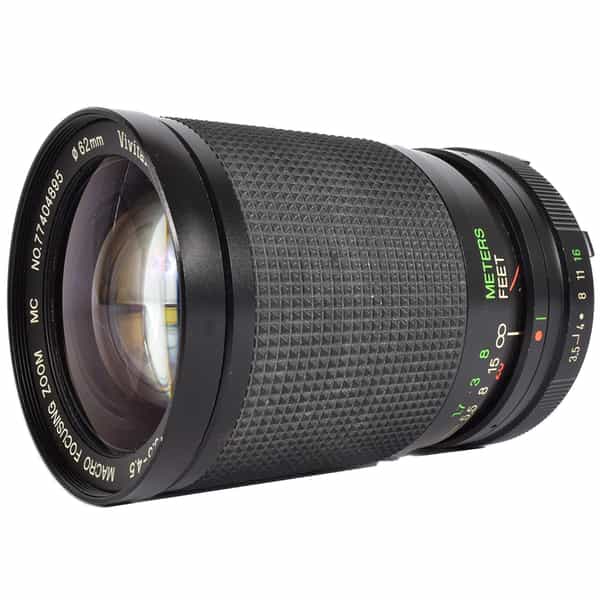 Vivitar 28-80mm F/3.5-4.5 RL Macro Manual Focus Lens For Minolta MD Mount {62}