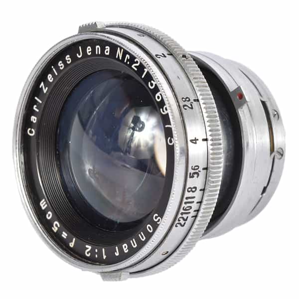 Zeiss Jena 5cm (50mm) f/2 Sonnar Lens for Contax Rangefinder, Chrome {40.5} 