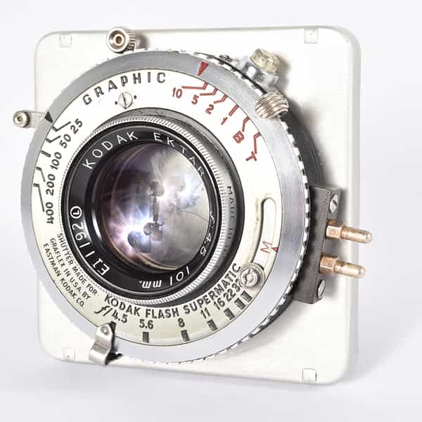 Kodak 101mm f/4.5 Ektar Flash Supermatic BT BI-Post (35MT) 2x3 Lens 