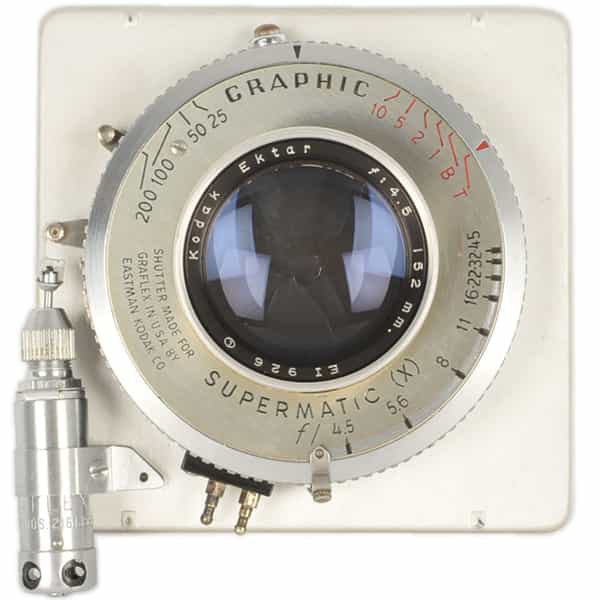 Kodak 152mm f/4.5 Ektar Graphex BT Bi-Post (44MT) 4x5 Lens 