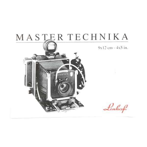Linhof Master Technika 4X5 Instructions