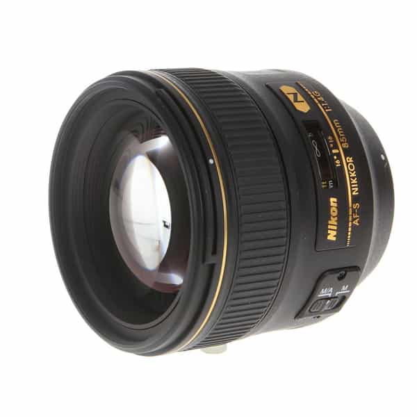 Nikon AF-S NIKKOR 85mm f/1.4 G Autofocus Lens {77} - With Caps and Hood -  EX+