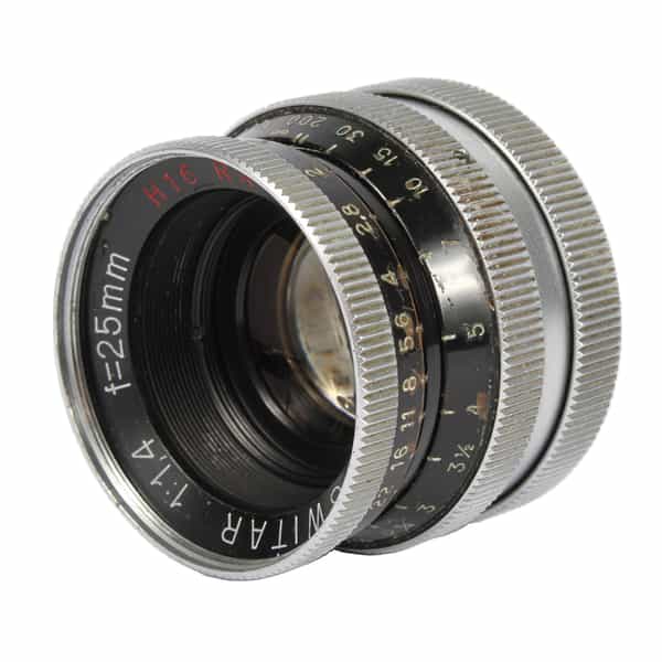 Bolex Kern-Paillard 25mm F/1.4 Switar RX C-Mount Lens  