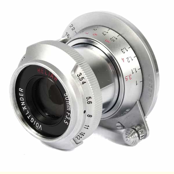 Voigtlander 50mm f/3.5 Heliar Lens for M39 Leica Screw Mount, Nickel 