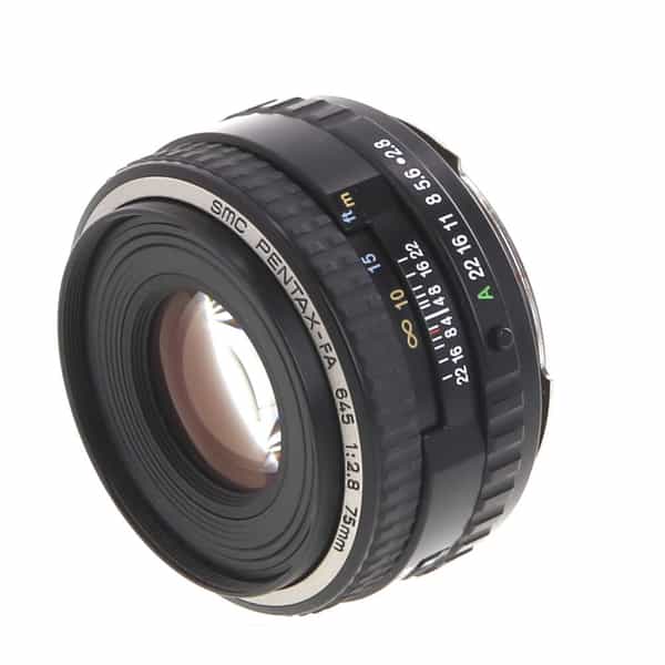 Pentax 75mm f/2.8 smc PENTAX-FA 645 Autofocus Lens for Pentax 645N, Black  {58} - With Caps - EX+