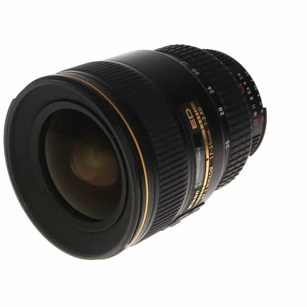 Nikon AF-S NIKKOR 17-35mm f/2.8 D ED Autofocus IF Lens {77} - With Case,  Caps and Hood - EX