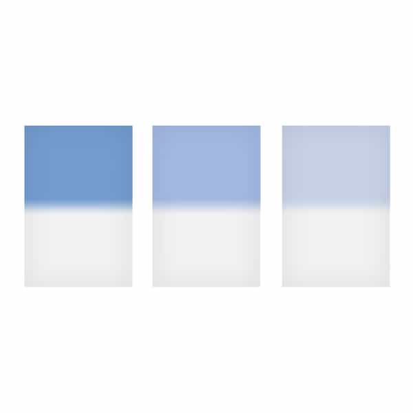 LEE Filters 4X6 Inch Graduated Skylight Blue Set 1,2,3 Filter