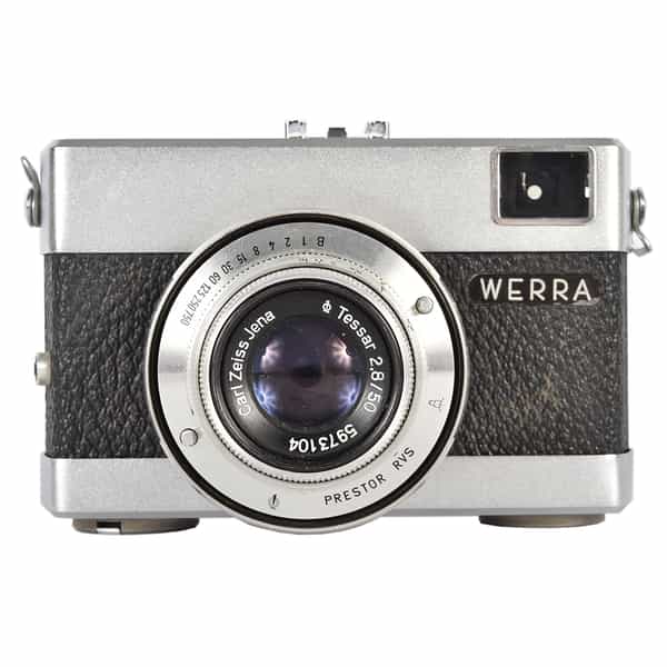 Carl Zeiss Jena Werra IC 35mm Camera, With 50mm F/2.8 Tessar Jena, USSR Occupied, Shoe Added 