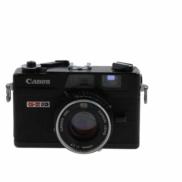 Canon Canonet QL17 GIII 35mm Rangefinder Camera, Black with 40 f/1.7 Lens -  BGN